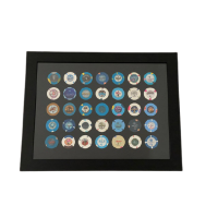 Framed Poker Chip Display Board - 16" x 12" holds 35 chips Framed Poker Chip Display Board - 16" x 12" holds 35 chips