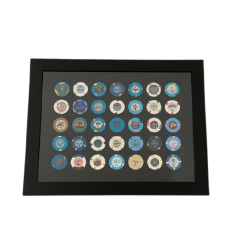 Framed Poker Chip Display Board - 16" x 12" holds 35 chips Framed Poker Chip Display Board - 16" x 12" holds 35 chips